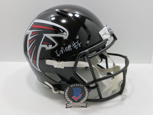 KYLE PITTS ATLANTA FALCONS SIGNED Riddell Full Size Helmet Florida Gators BAS