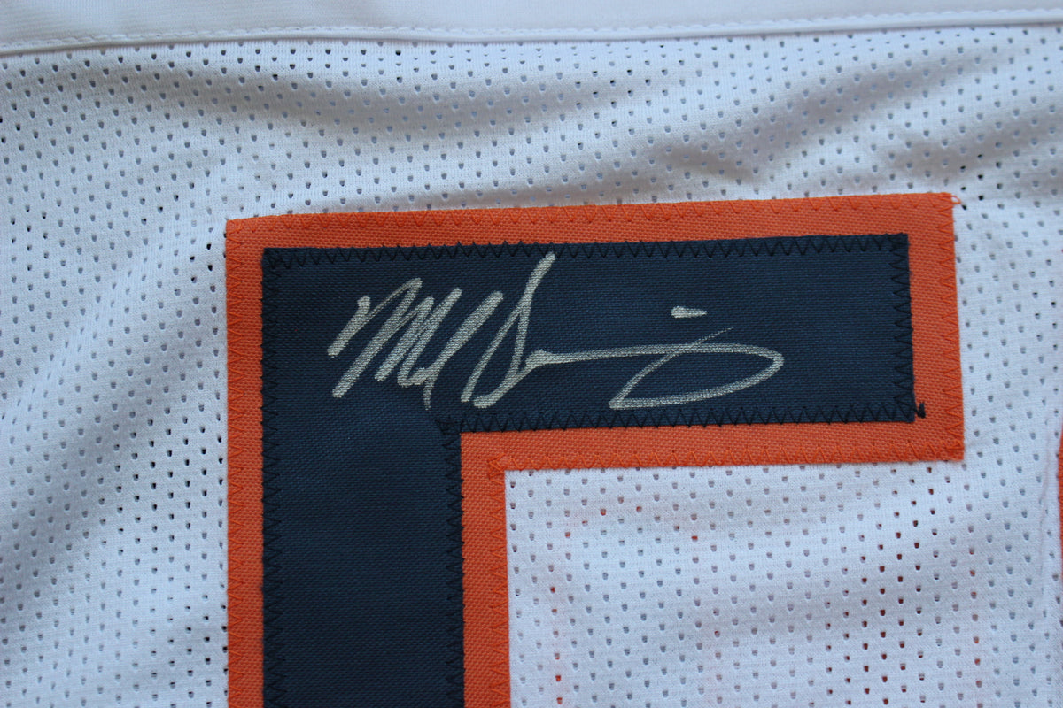 MIKE SINGLETARY CHICAGO BEARS SIGNED WHITE JERSEY Baylor Bears BAS COA