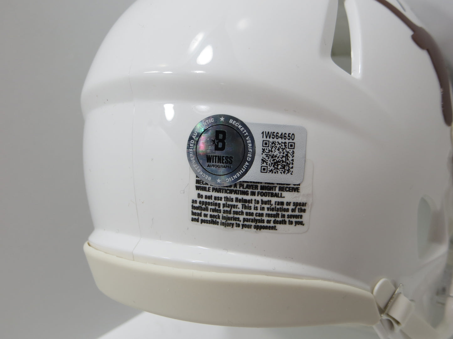 COLT McCOY JORDAN SHIPLEY SIGNED TEXAS LONGHORNS Riddell MINI HELMET BAS