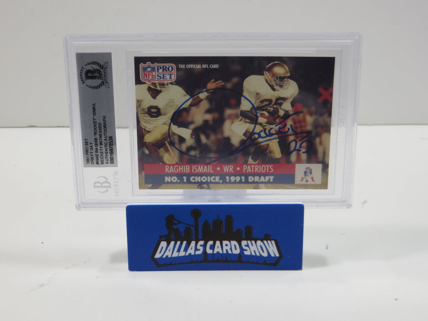 1991 PRO SET DRAFT DAY #694E RAGHIB "ROCKET" ISMAIL BGS 10 AUTO