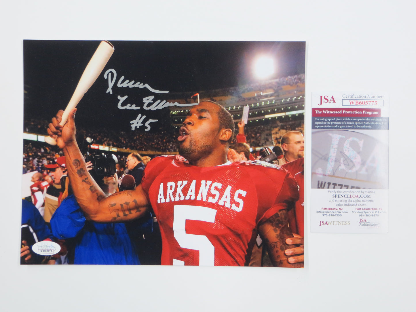 DARREN MCFADDEN Arkansas Razorbacks SIGNED 8x10 PHOTO Raiders Cowboys JSA COA