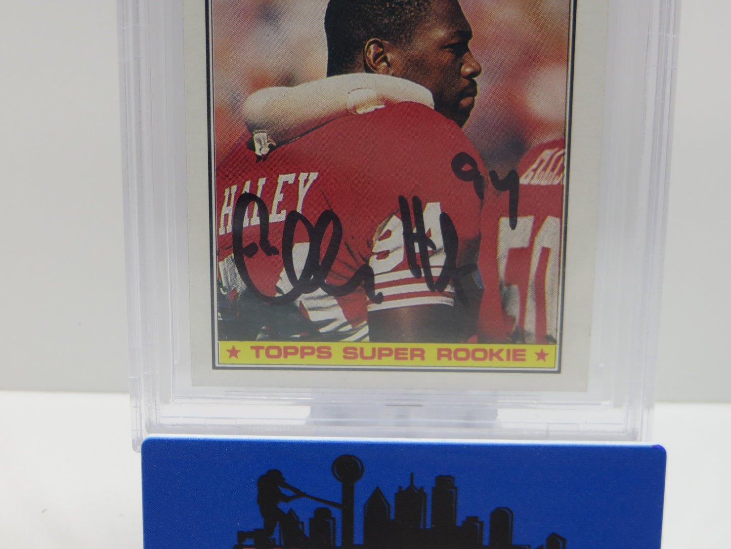 CHARLES HALEY SIGNED 1987 TOPPS #125 COWBOYS 49ers BGS BAS SLAB AUTO 10