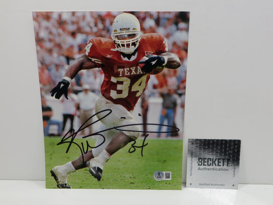 RICKY WILLIAMS TEXAS UT LONGHORNS SIGNED 8x10 PHOTO BAS COA