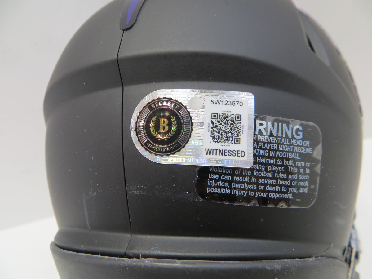TREVONE BOYKIN TCU HORNED FROGS SIGNED Black MINI HELMET BAS