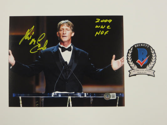 KEVIN VON ERICH SIGNED 8x10 Hall of Fame Speech PHOTO w/2009 WWE HOF BAS