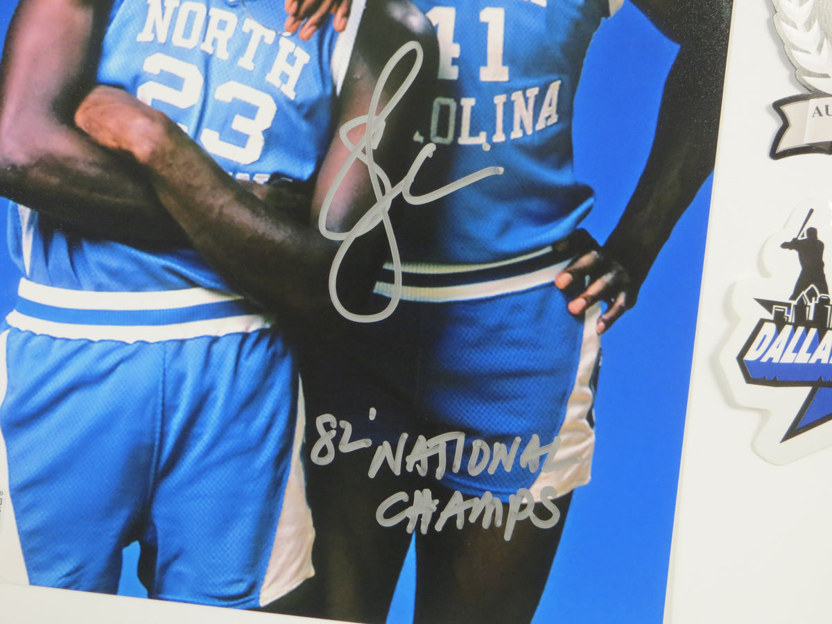 SAM PERKINS UNC Tar Heels SIGNED 8x10 PHOTO w/MichaelJordan 82Champs BAS
