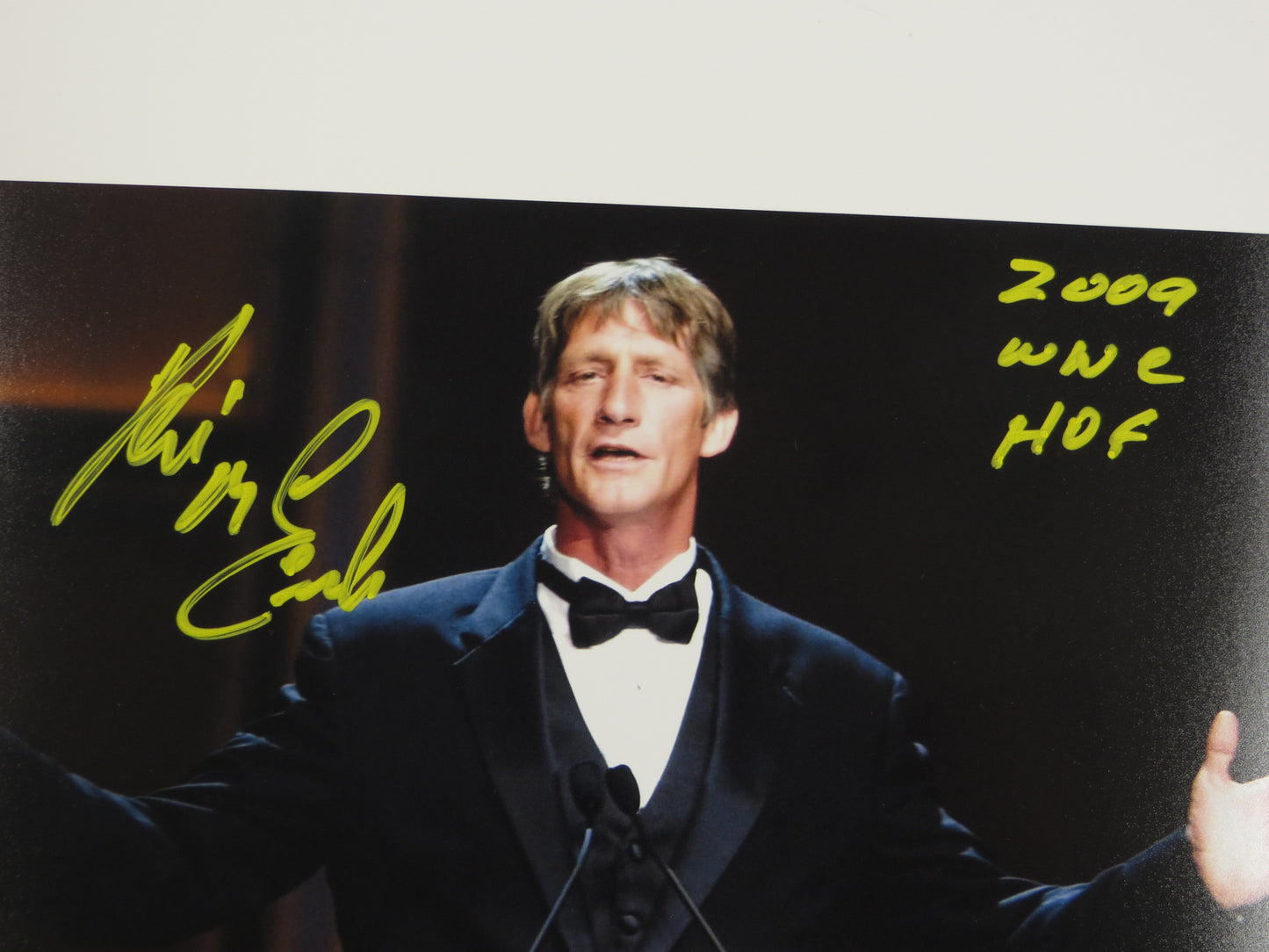 KEVIN VON ERICH SIGNED 8x10 Hall of Fame Speech PHOTO w/2009 WWE HOF BAS