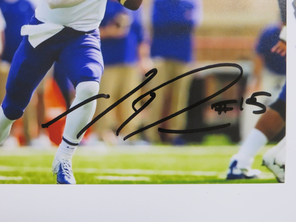 MAX DUGGAN TCU HORNED FROGS SIGNED White Jersey 8x10 PHOTO BAS
