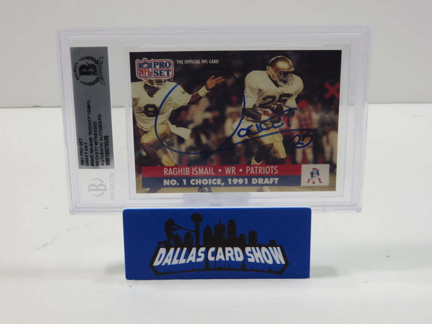 1991 PRO SET DRAFT DAY #694E RAGHIB "ROCKET" ISMAIL BGS 10 AUTO