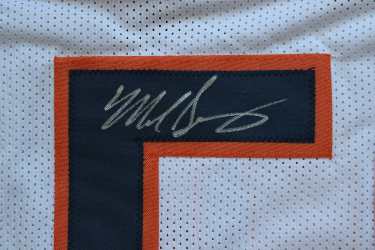 MIKE SINGLETARY CHICAGO BEARS SIGNED WHITE JERSEY Baylor Bears BAS COA