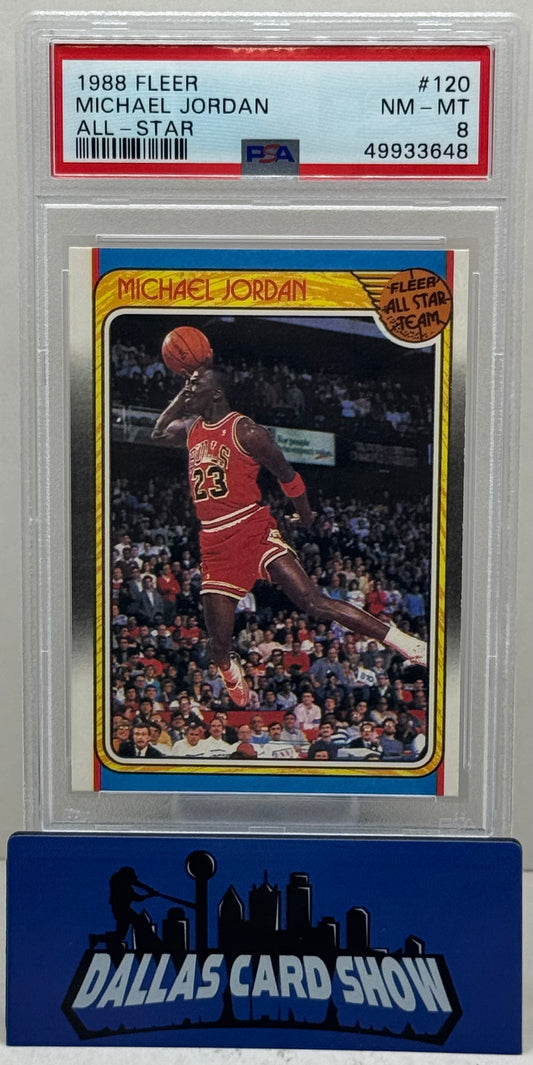 1988 Fleer #120 Michael Jordan All-Star PSA 8