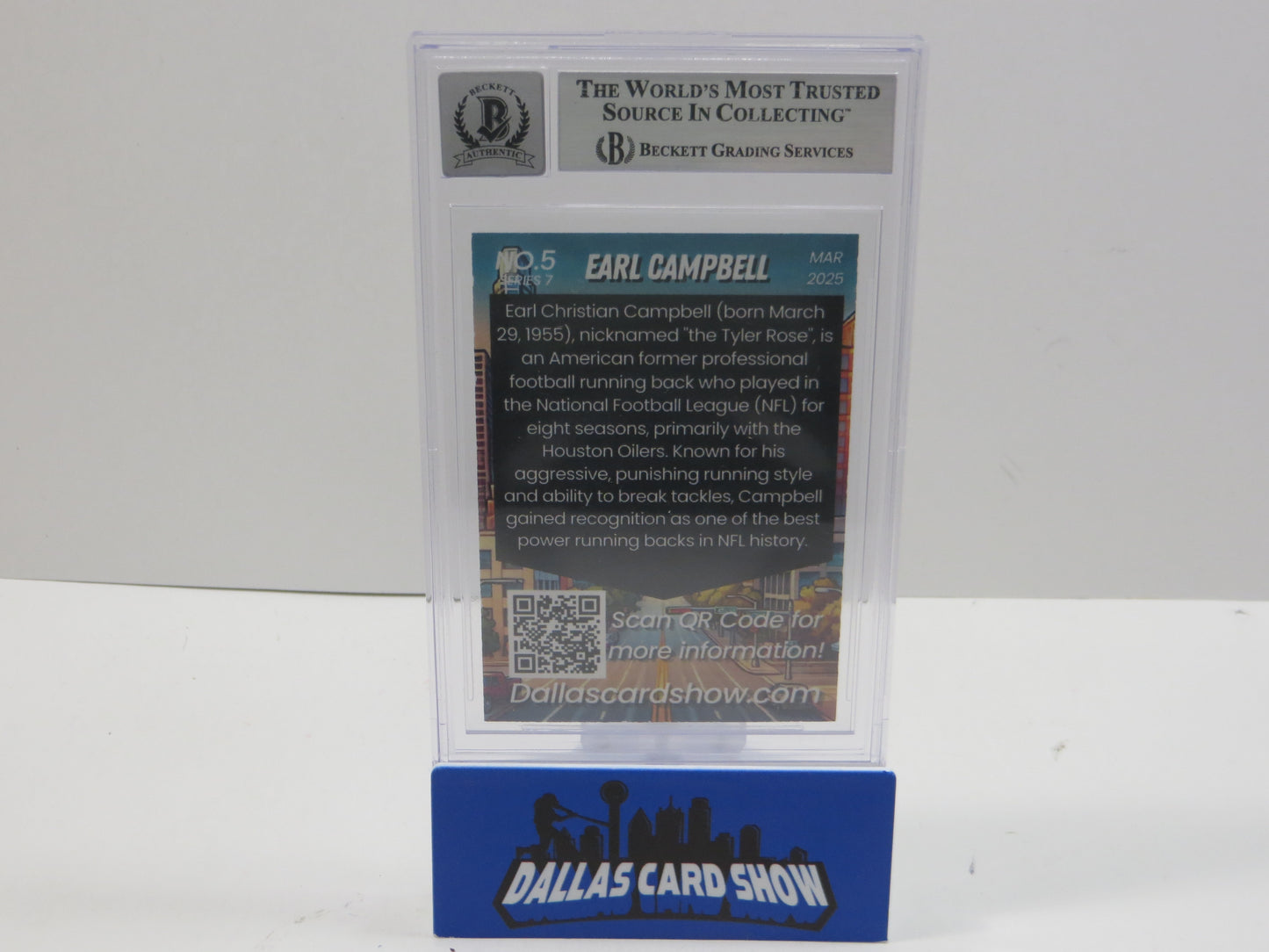 2025 MARCH DCS SERIES 7 #5 EARL CAMPBELL BAS 10 AUTO