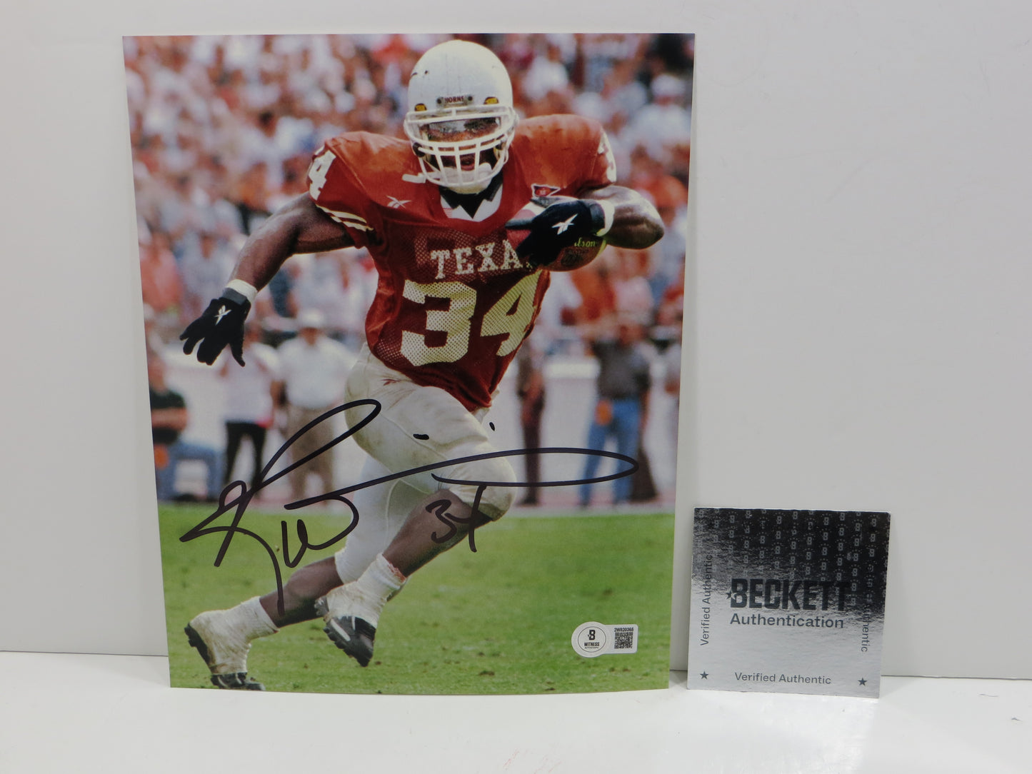 RICKY WILLIAMS TEXAS UT LONGHORNS SIGNED 8x10 PHOTO BAS COA