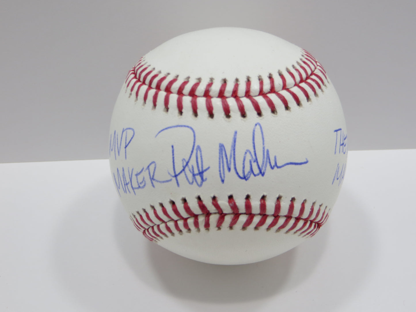 PAT PATRICK MAHOMES SR SIGNED OML BASEBALL Twins w/MVPMAKER THE REAL BAS