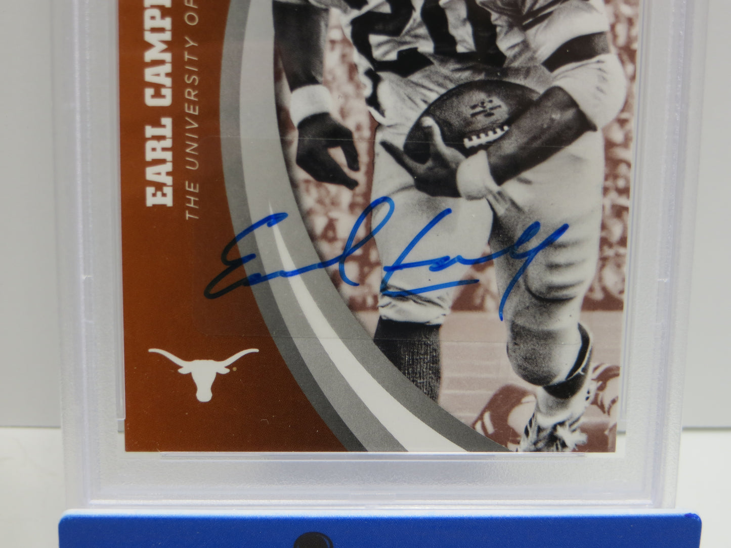 EARL CAMPBELL SIGNED 2015 PANINI COLLEGE #73 Football Card PSA SLAB Authentic AUTO