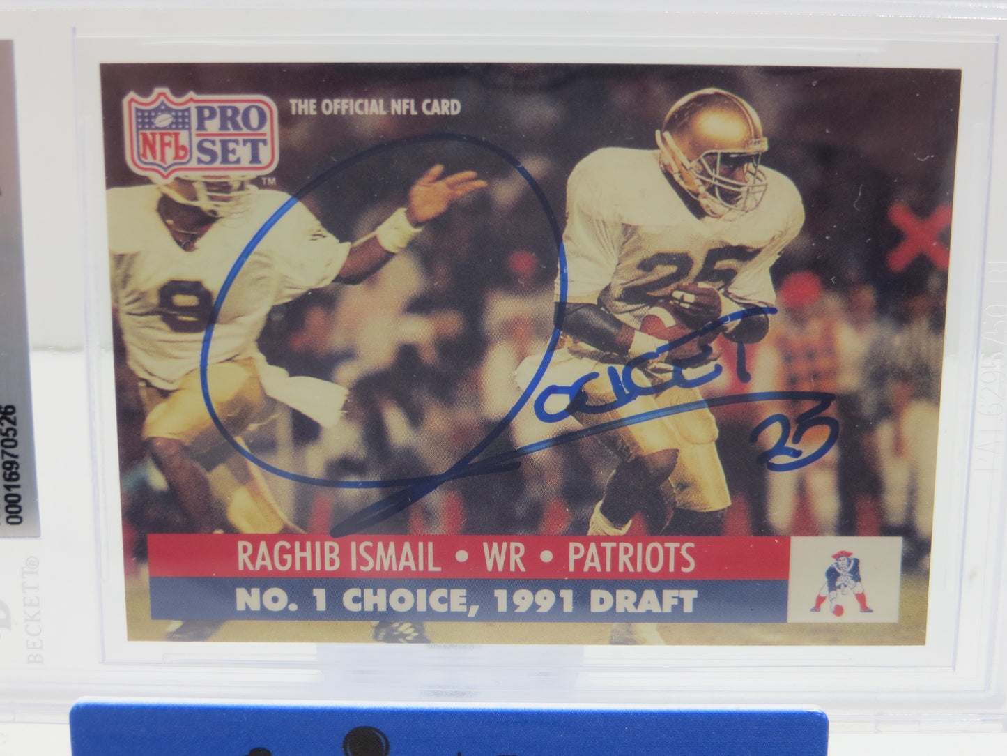 1991 PRO SET DRAFT DAY #694E RAGHIB "ROCKET" ISMAIL BGS 10 AUTO