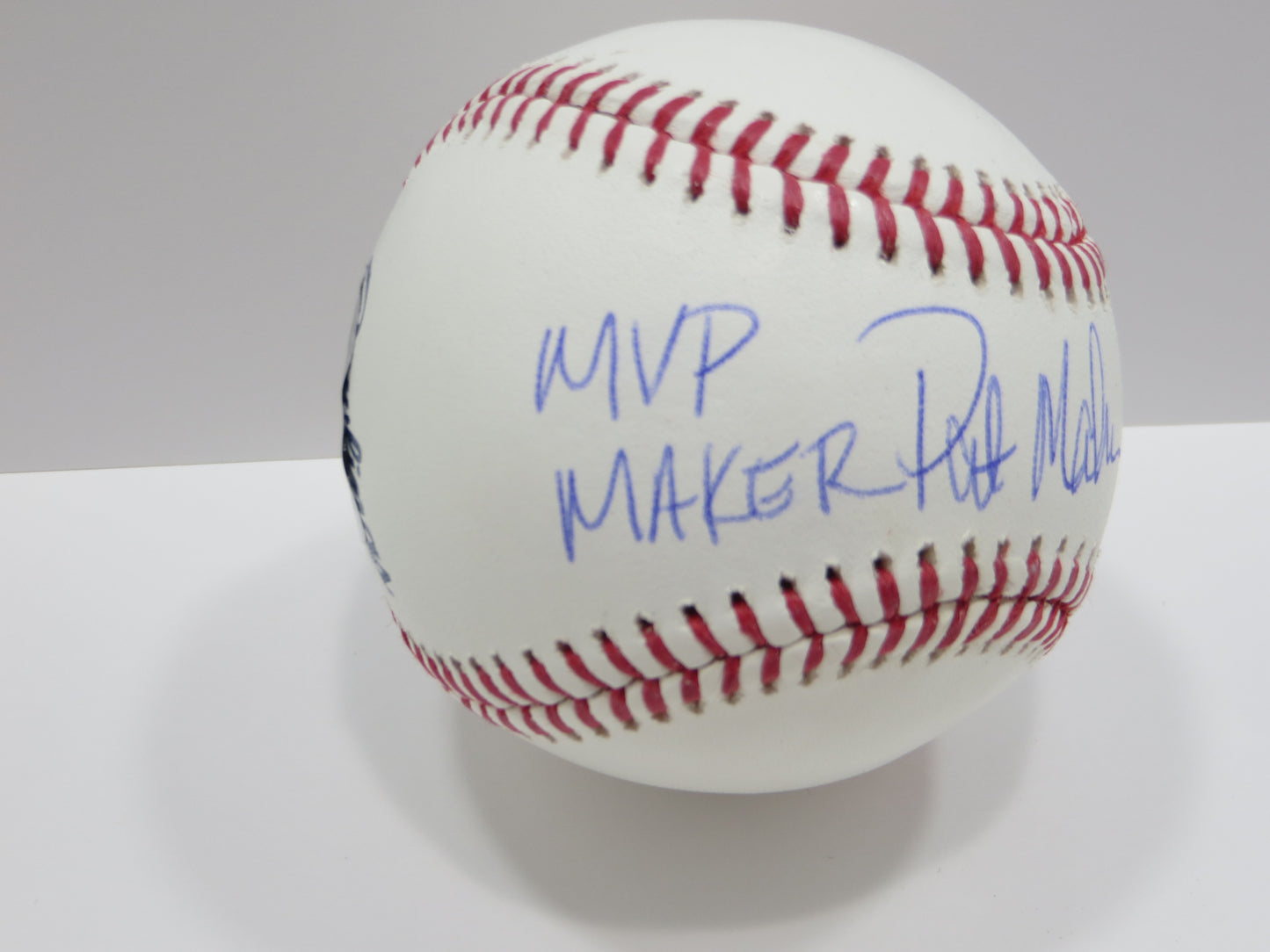 PAT PATRICK MAHOMES SR SIGNED OML BASEBALL Twins w/MVPMAKER THE REAL BAS