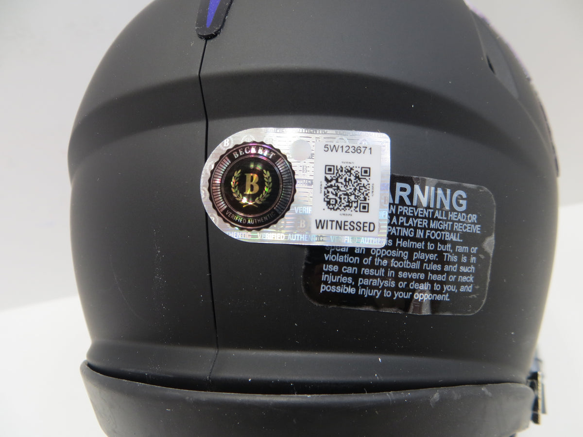 TREVONE BOYKIN TCU HORNED FROGS SIGNED Black MINI HELMET BAS