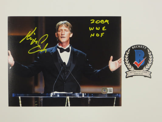 KEVIN VON ERICH SIGNED 8x10 Hall of Fame Speech PHOTO w/2009 WWE HOF BAS