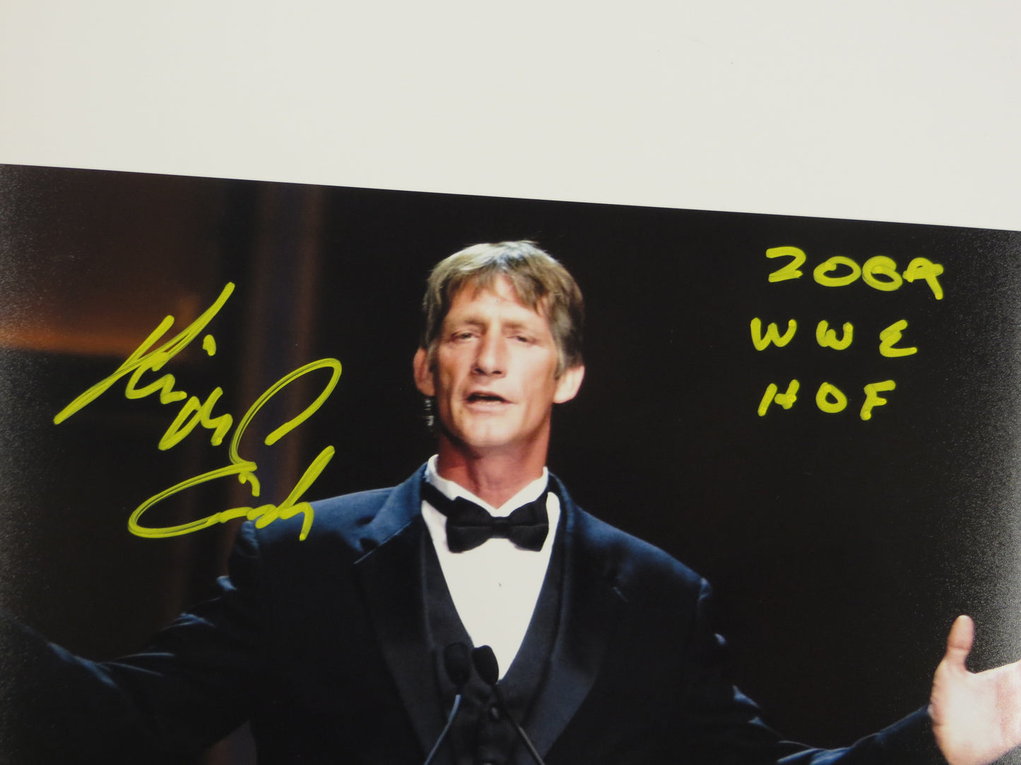 KEVIN VON ERICH SIGNED 8x10 Hall of Fame Speech PHOTO w/2009 WWE HOF BAS