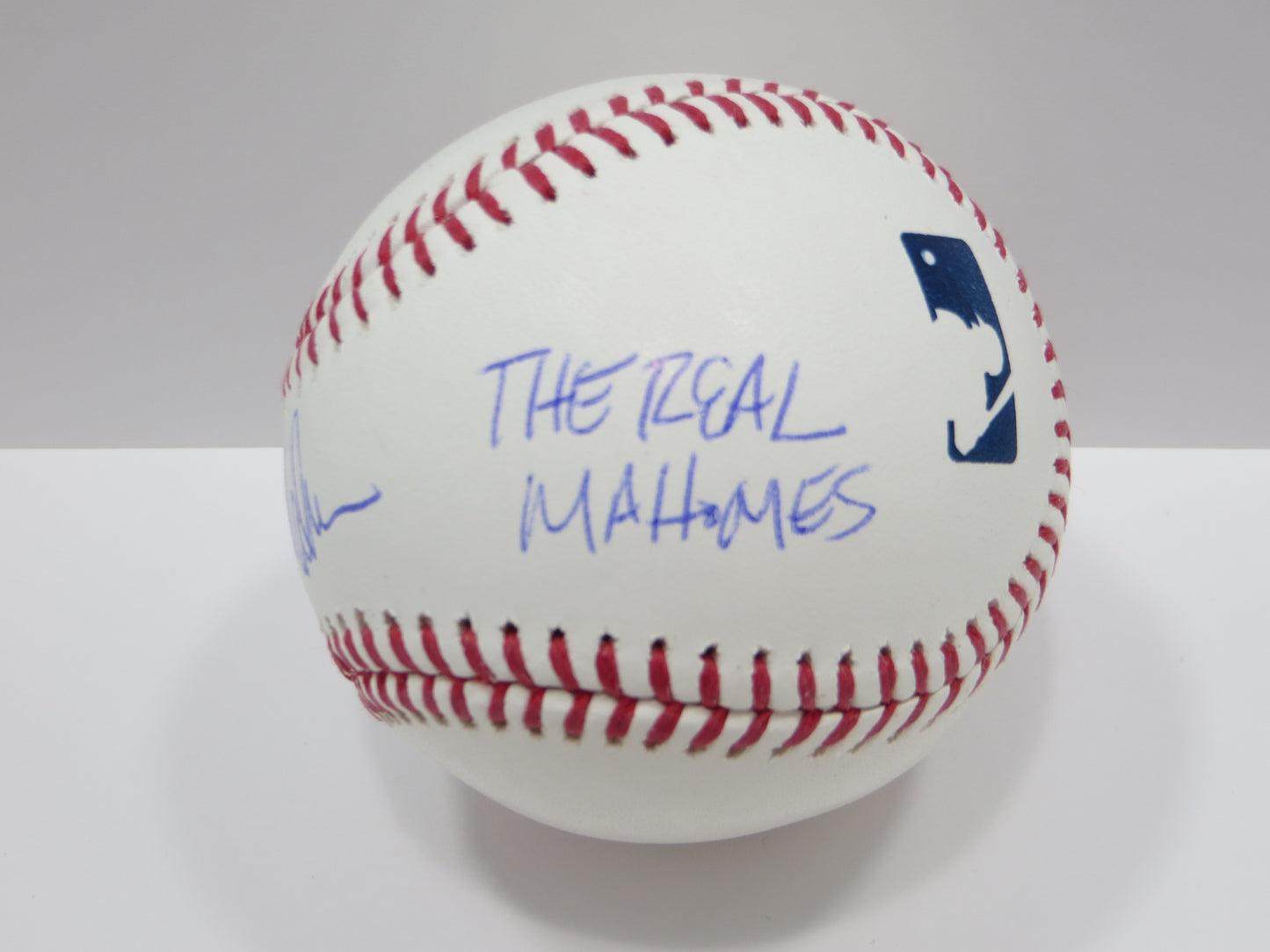 PAT PATRICK MAHOMES SR SIGNED OML BASEBALL Twins w/MVPMAKER THE REAL BAS