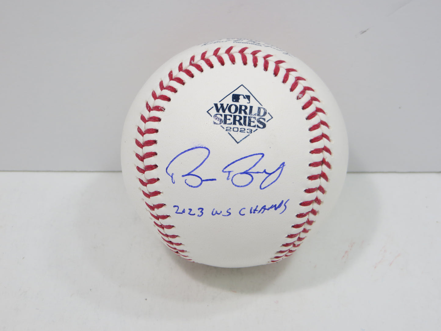BRUCE BOCHY SIGNED Rawlings 2023 World Series BASEBALL w/INSC Texas Rangers JSA