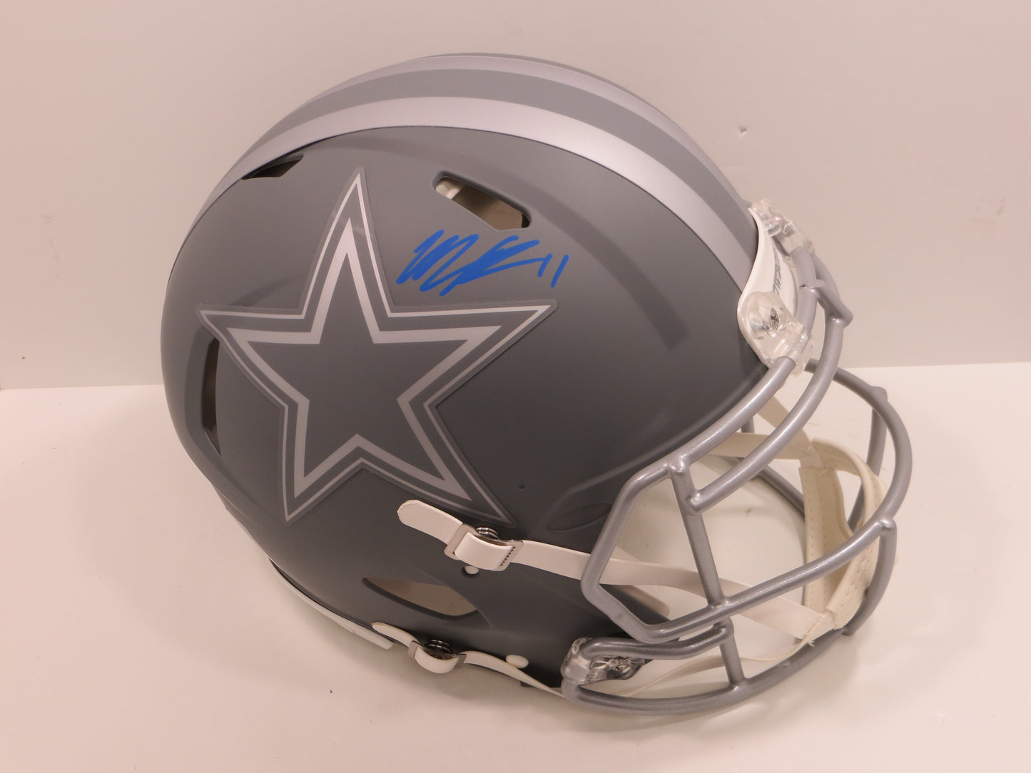 MICAH PARSONS SIGNED DALLAS COWBOYS SPEED AUTHENTIC SLATE F/S HELMET FANATICS