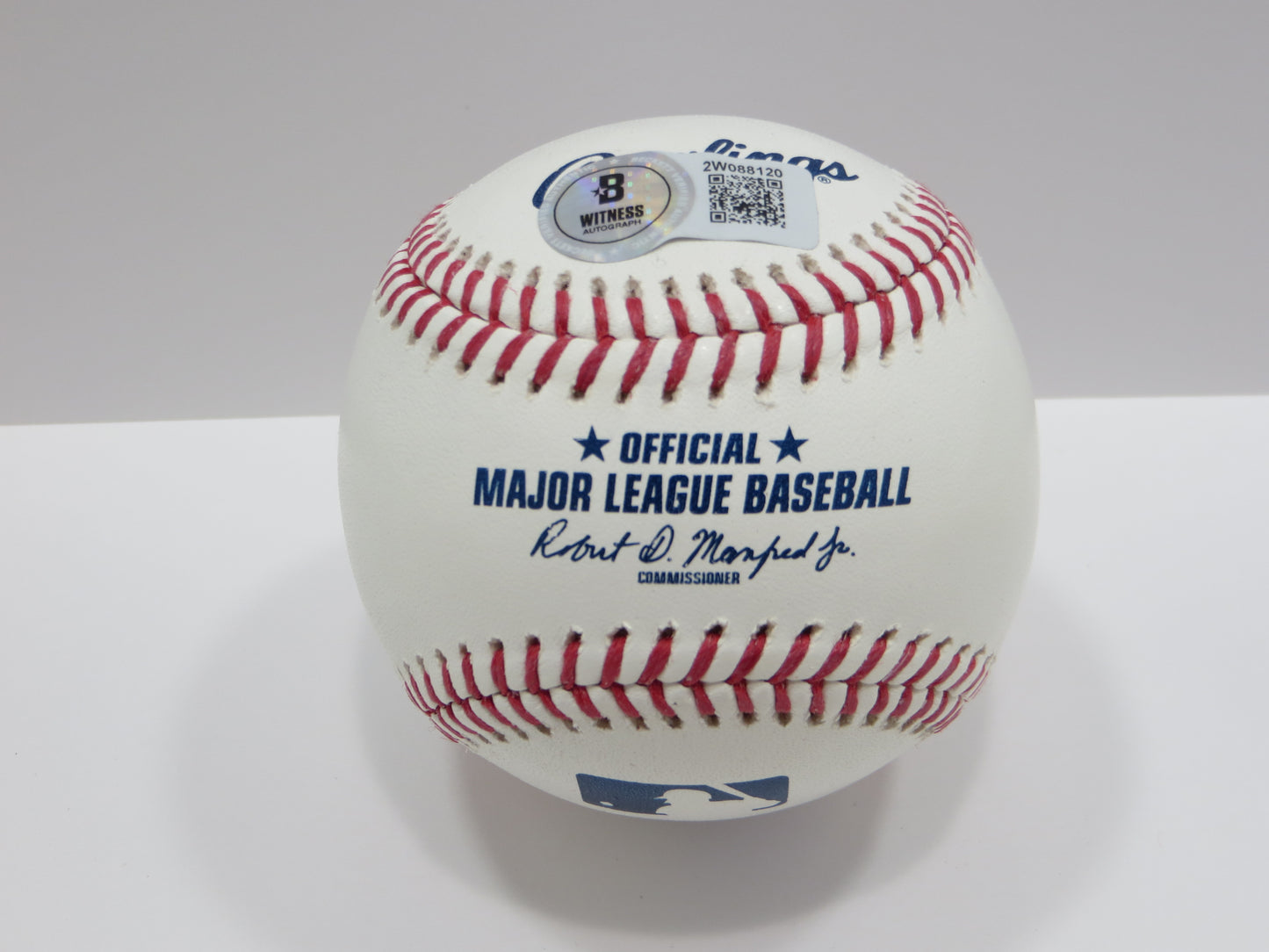 PAT PATRICK MAHOMES SR SIGNED OML BASEBALL Twins w/MVPMAKER THE REAL BAS