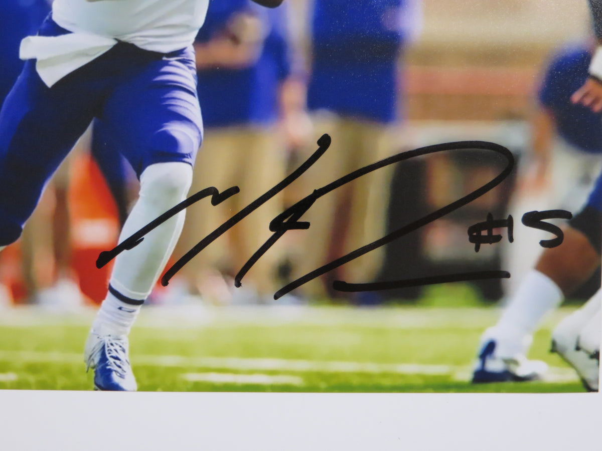 MAX DUGGAN TCU HORNED FROGS SIGNED White Jersey 8x10 PHOTO BAS