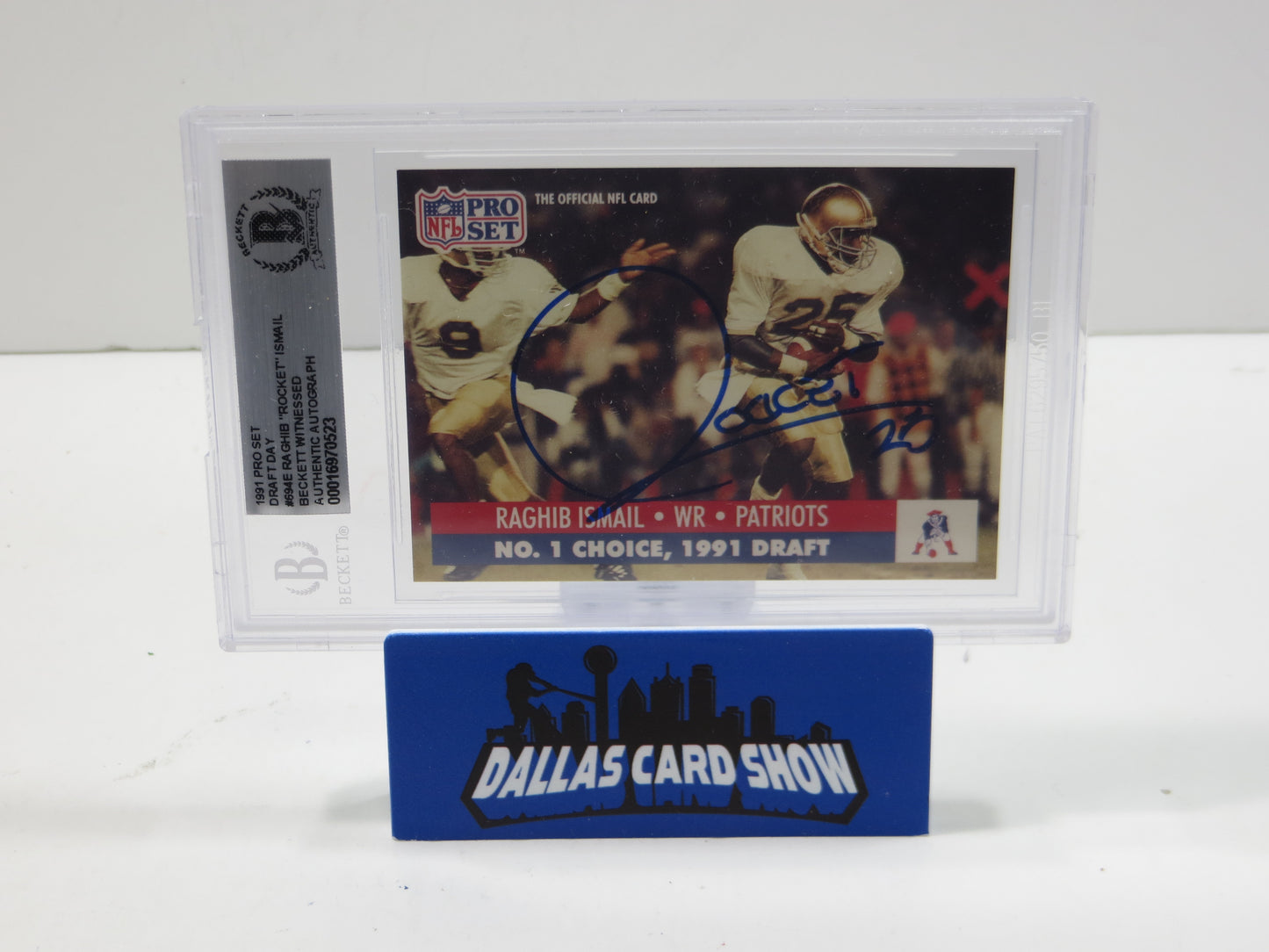1991 PRO SET DRAFT DAY #694E RAGHIB "ROCKET" ISMAIL BGS 10 AUTO