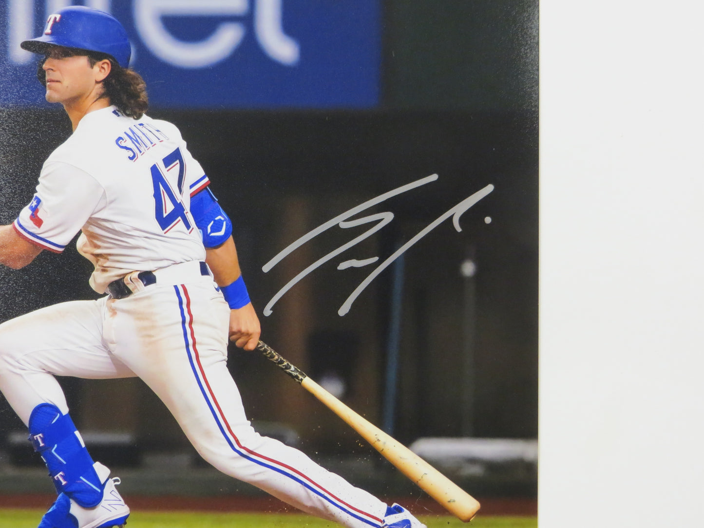 JOSH SMITH TEXAS RANGERS SIGNED 8x10 PHOTO Globe Life Field At-Bat BAS COA
