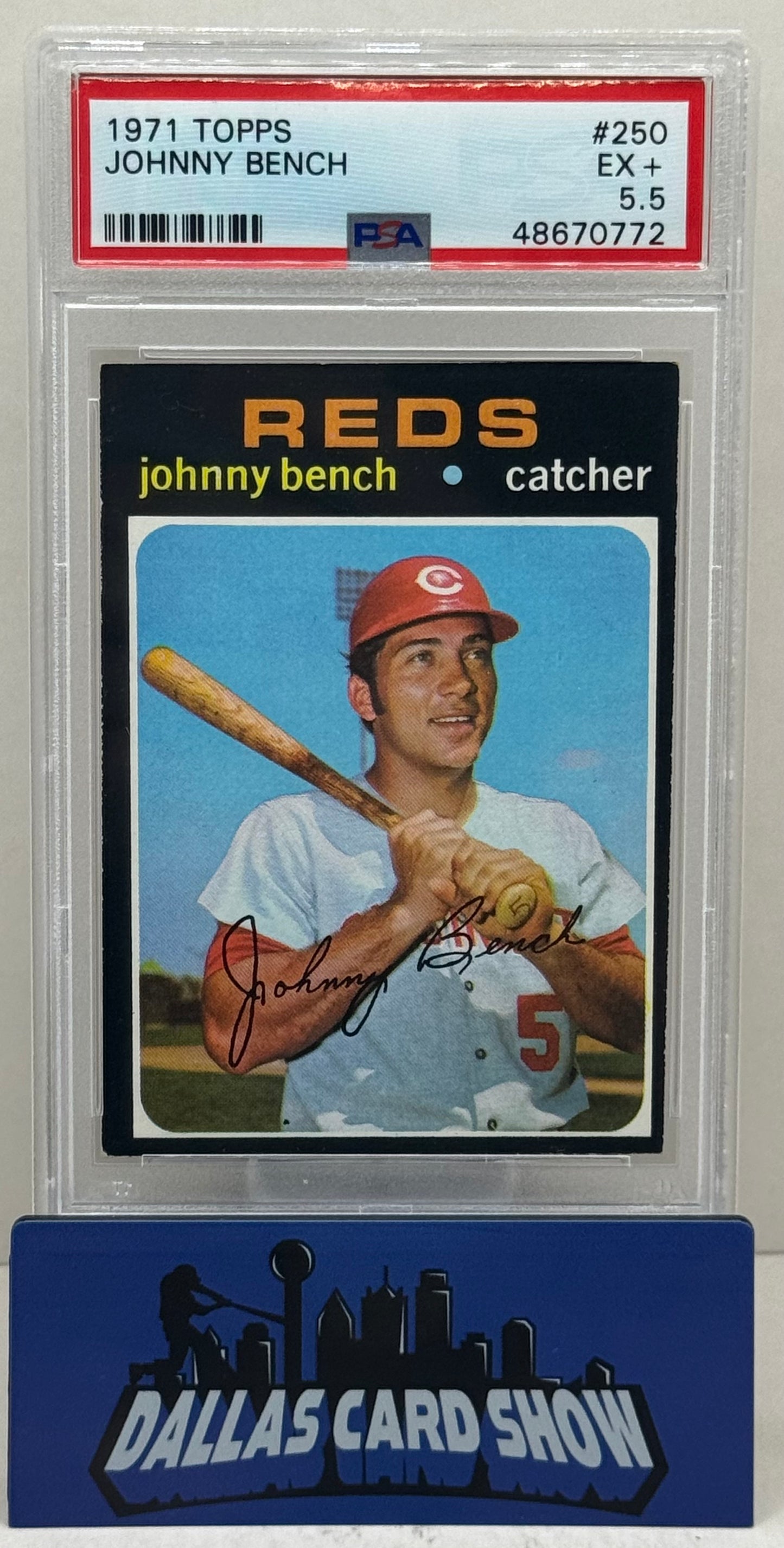 1971 Topps #250 Jonny Bench PSA 5.5