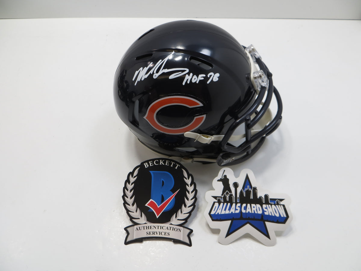MIKE SINGLETARY CHICAGO BEARS SIGNED MINI HELMET w/HOF98 Baylor BAS