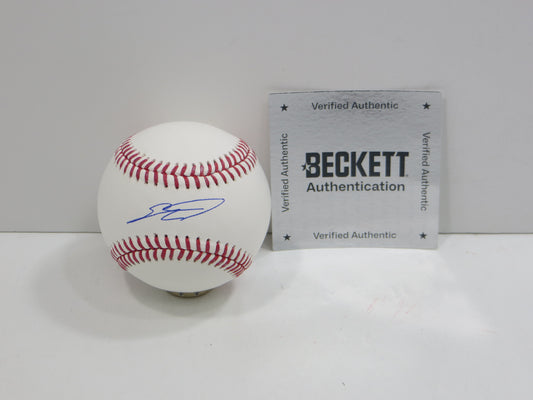 SEBASTIAN WALCOTT TEXAS RANGERS SIGNED RAWLINGS OML BASEBALL BAS COA