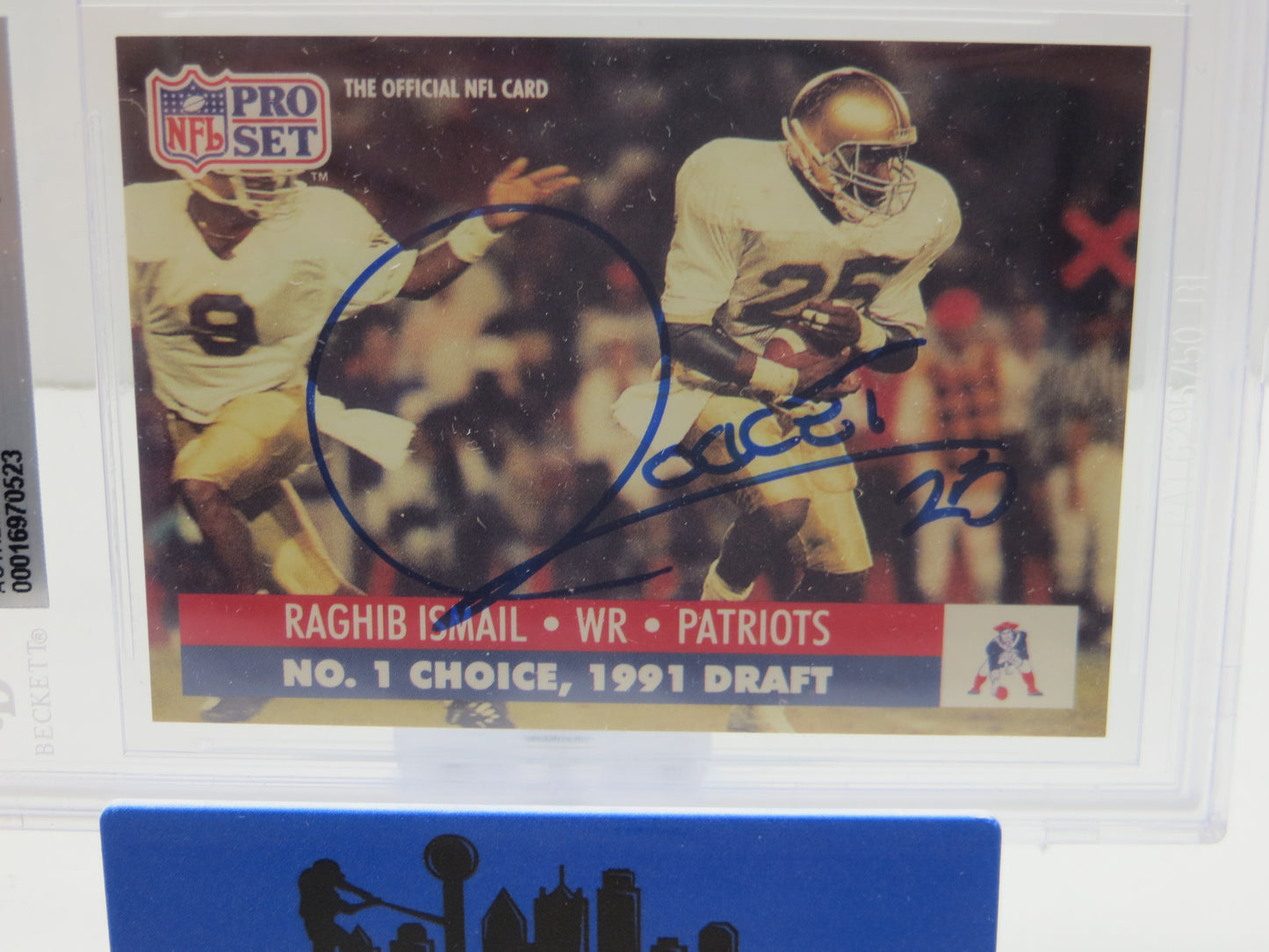1991 PRO SET DRAFT DAY #694E RAGHIB "ROCKET" ISMAIL BGS 10 AUTO
