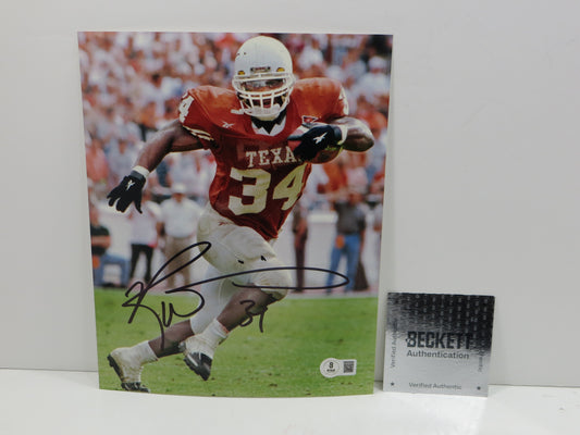 RICKY WILLIAMS TEXAS UT LONGHORNS SIGNED 8x10 PHOTO BAS COA