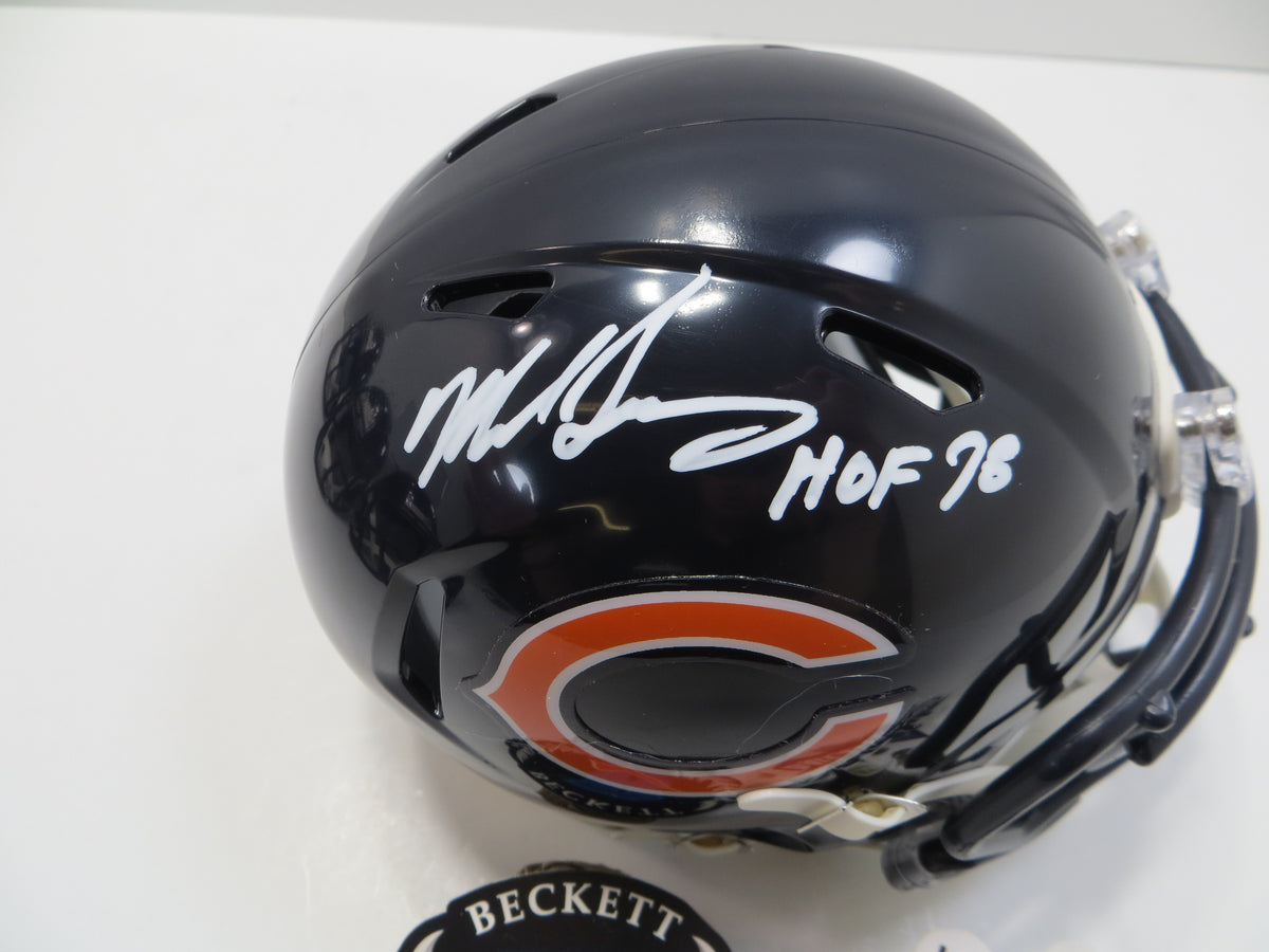 MIKE SINGLETARY CHICAGO BEARS SIGNED MINI HELMET w/HOF98 Baylor BAS