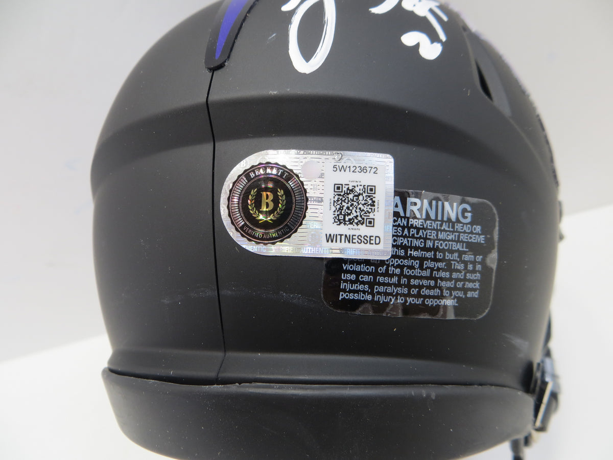 TREVONE BOYKIN TCU HORNED FROGS SIGNED Black MINI HELMET BAS