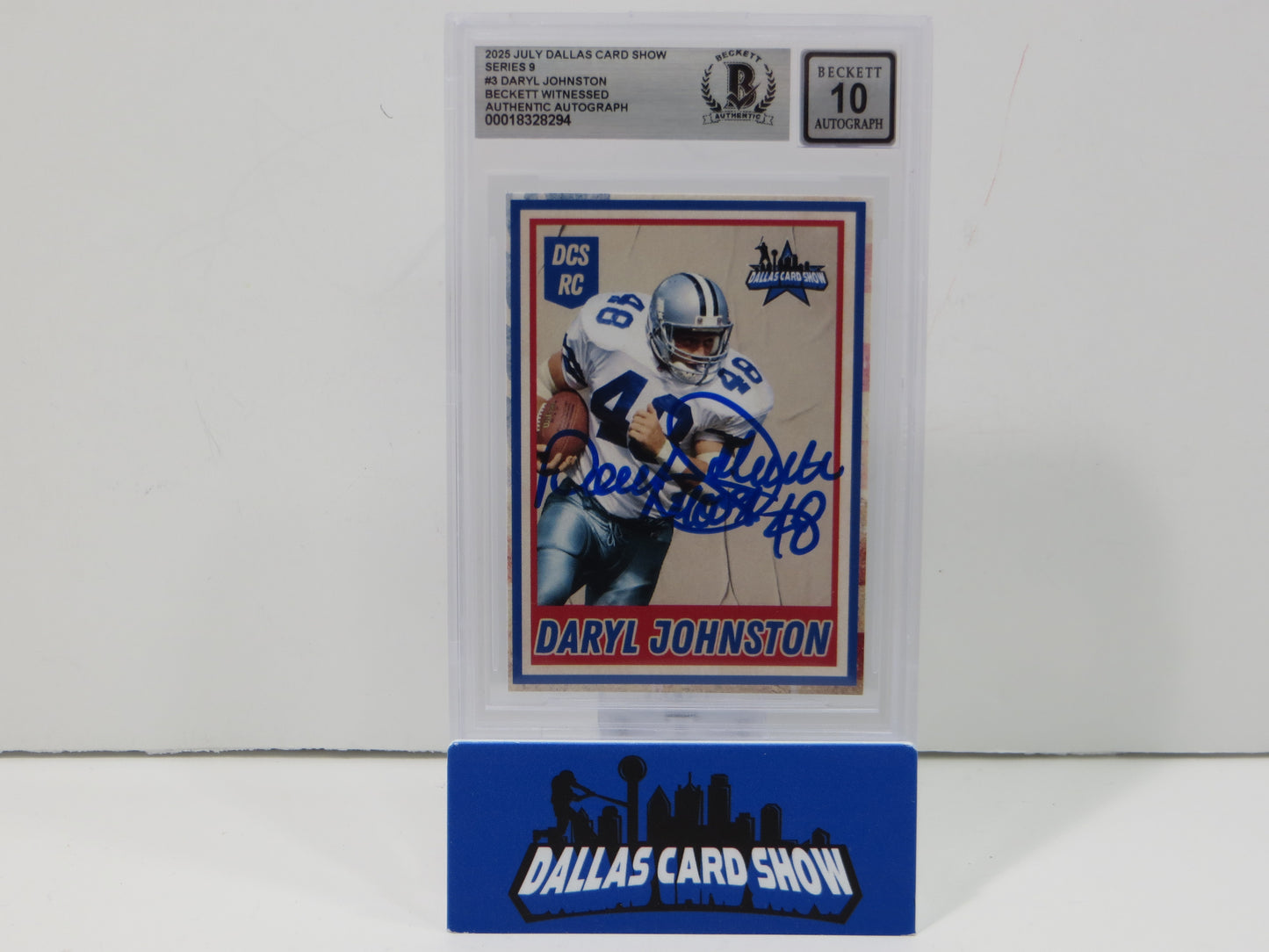 2025 Dallas Card Show Series 9 DARYL JOHNSTON SIGNED Dallas Cowboys BGS 10 Auto