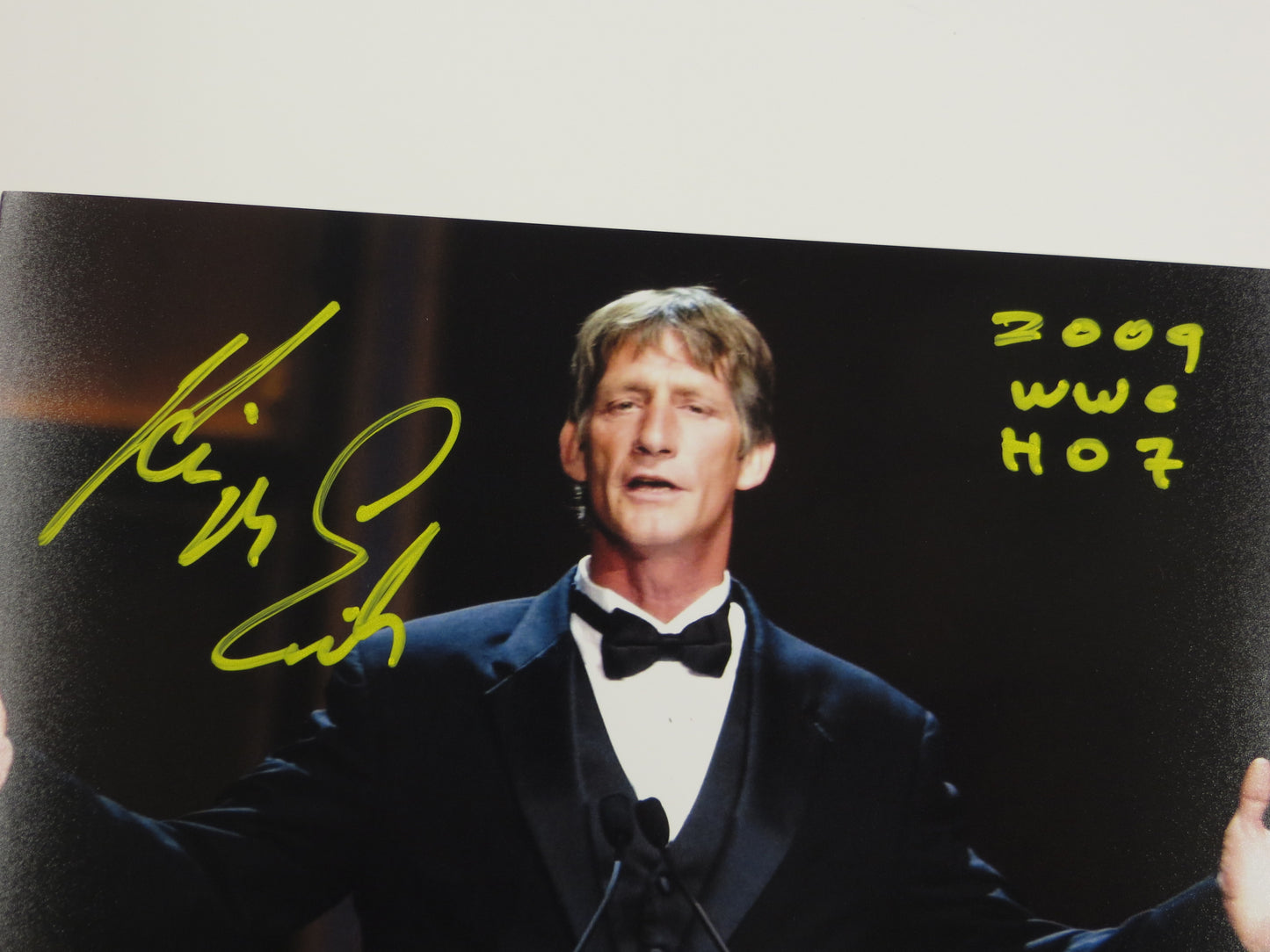 KEVIN VON ERICH SIGNED 8x10 Hall of Fame Speech PHOTO w/2009 WWE HOF BAS