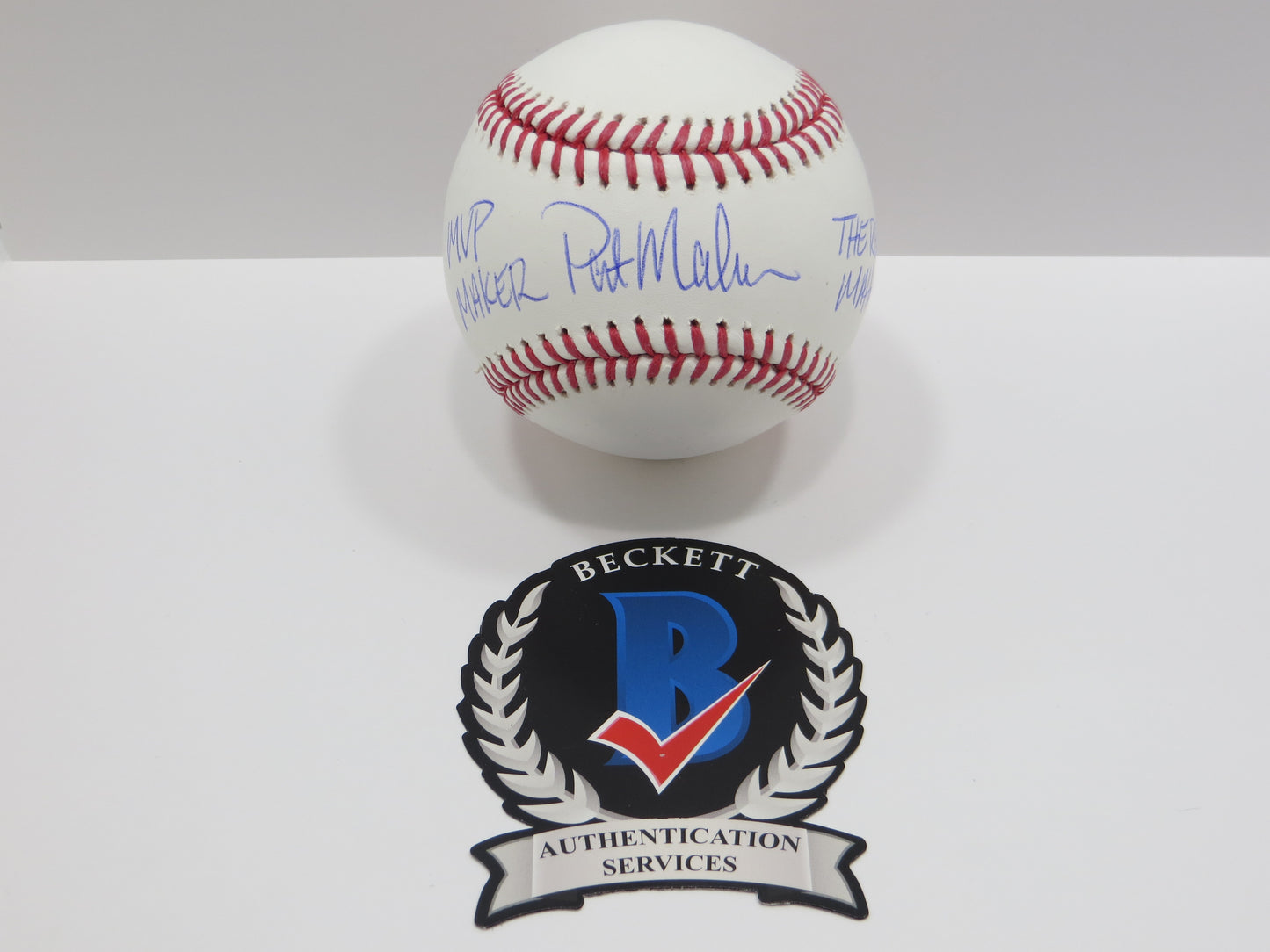 PAT PATRICK MAHOMES SR SIGNED OML BASEBALL Twins w/MVPMAKER THE REAL BAS