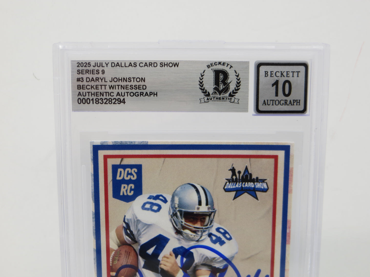 2025 Dallas Card Show Series 9 DARYL JOHNSTON SIGNED Dallas Cowboys BGS 10 Auto