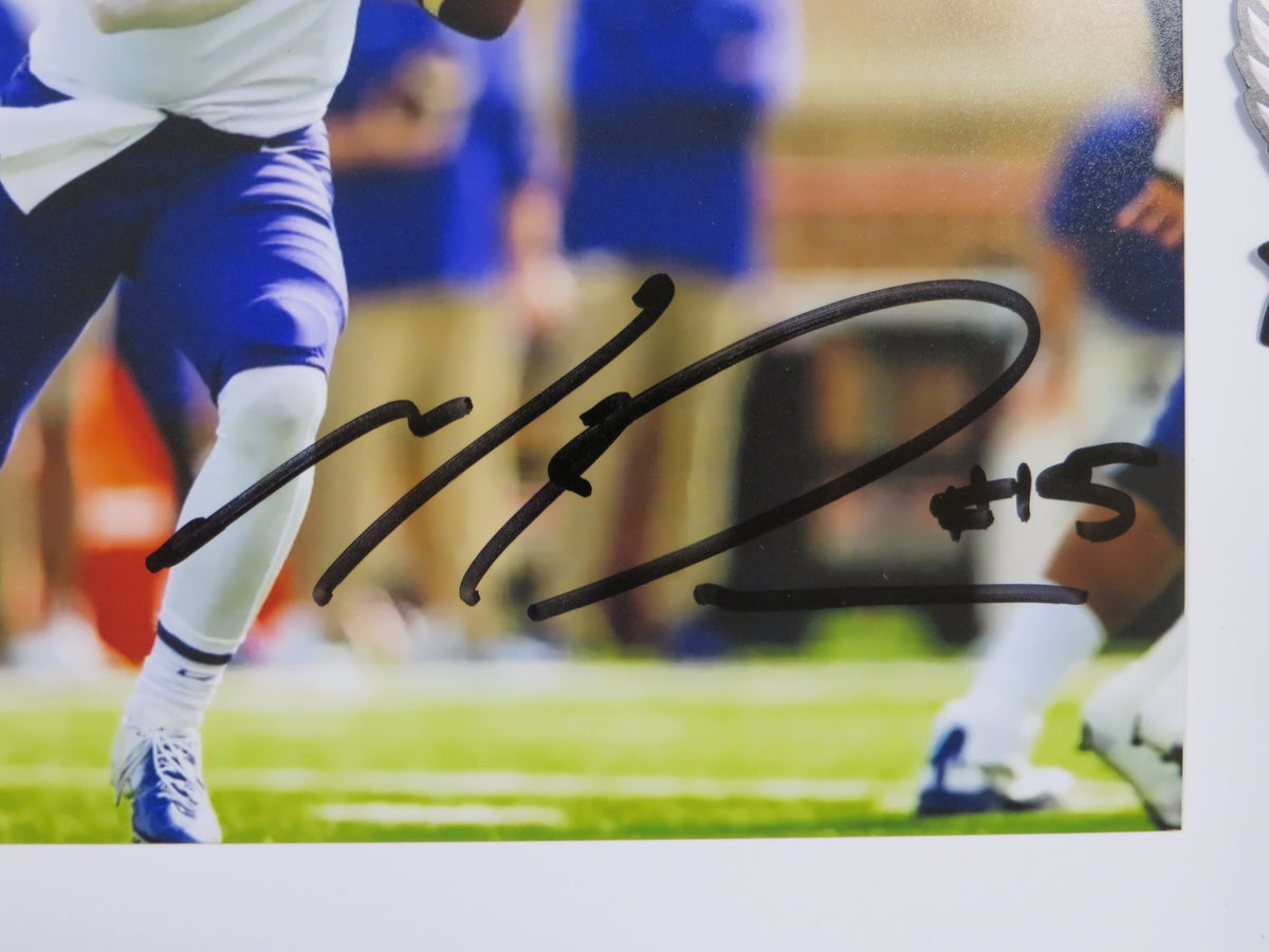 MAX DUGGAN TCU HORNED FROGS SIGNED White Jersey 8x10 PHOTO BAS