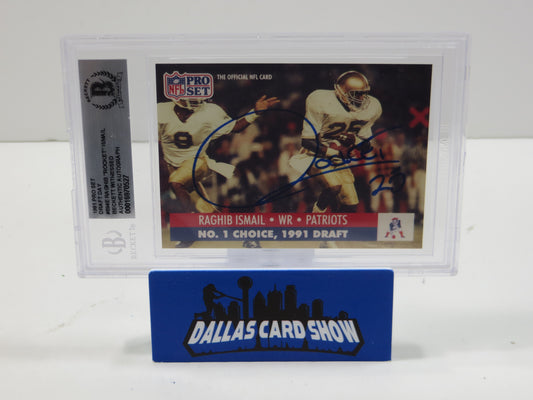 1991 PRO SET DRAFT DAY #694E RAGHIB "ROCKET" ISMAIL BGS 10 AUTO