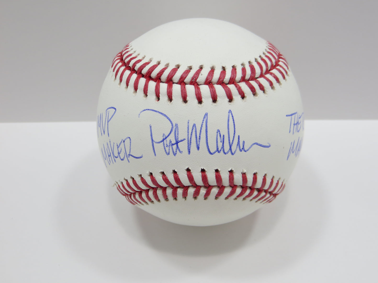 PAT PATRICK MAHOMES SR SIGNED OML BASEBALL Twins w/MVPMAKER THE REAL BAS