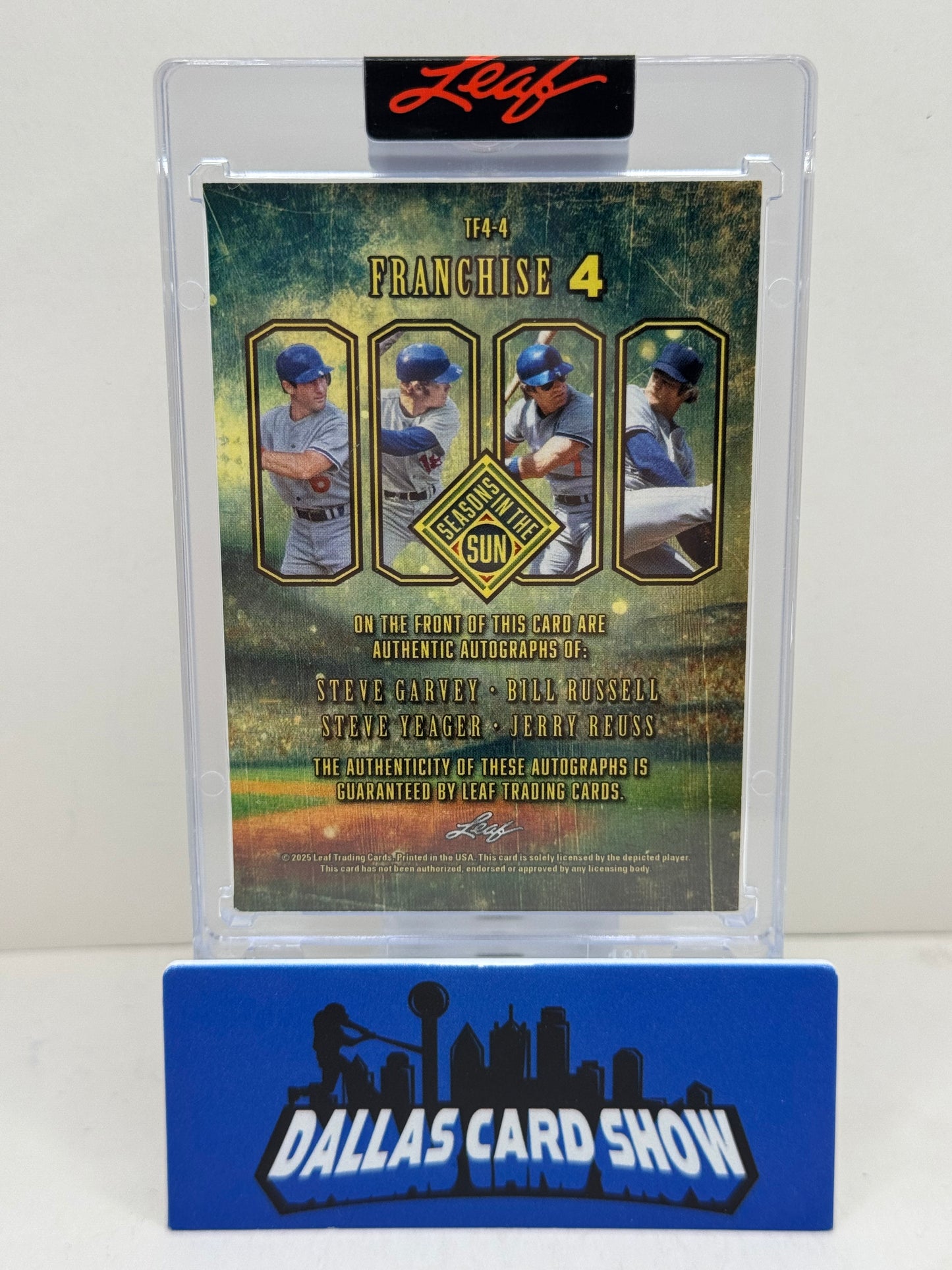 2025 leaf Seasons In the Sun Garvey,Russell,Yeager,Ruess Franchise 4 Autographs /6