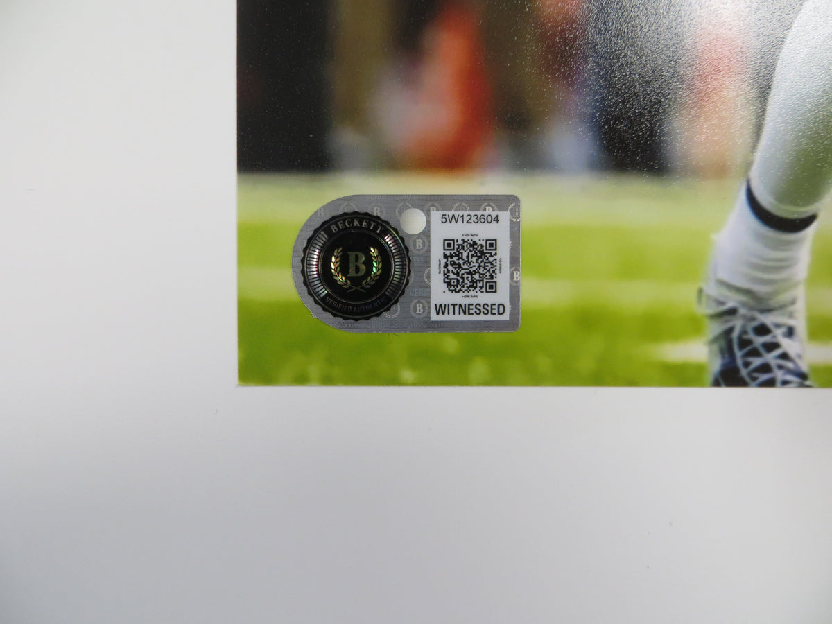 MAX DUGGAN TCU HORNED FROGS SIGNED White Jersey 8x10 PHOTO BAS