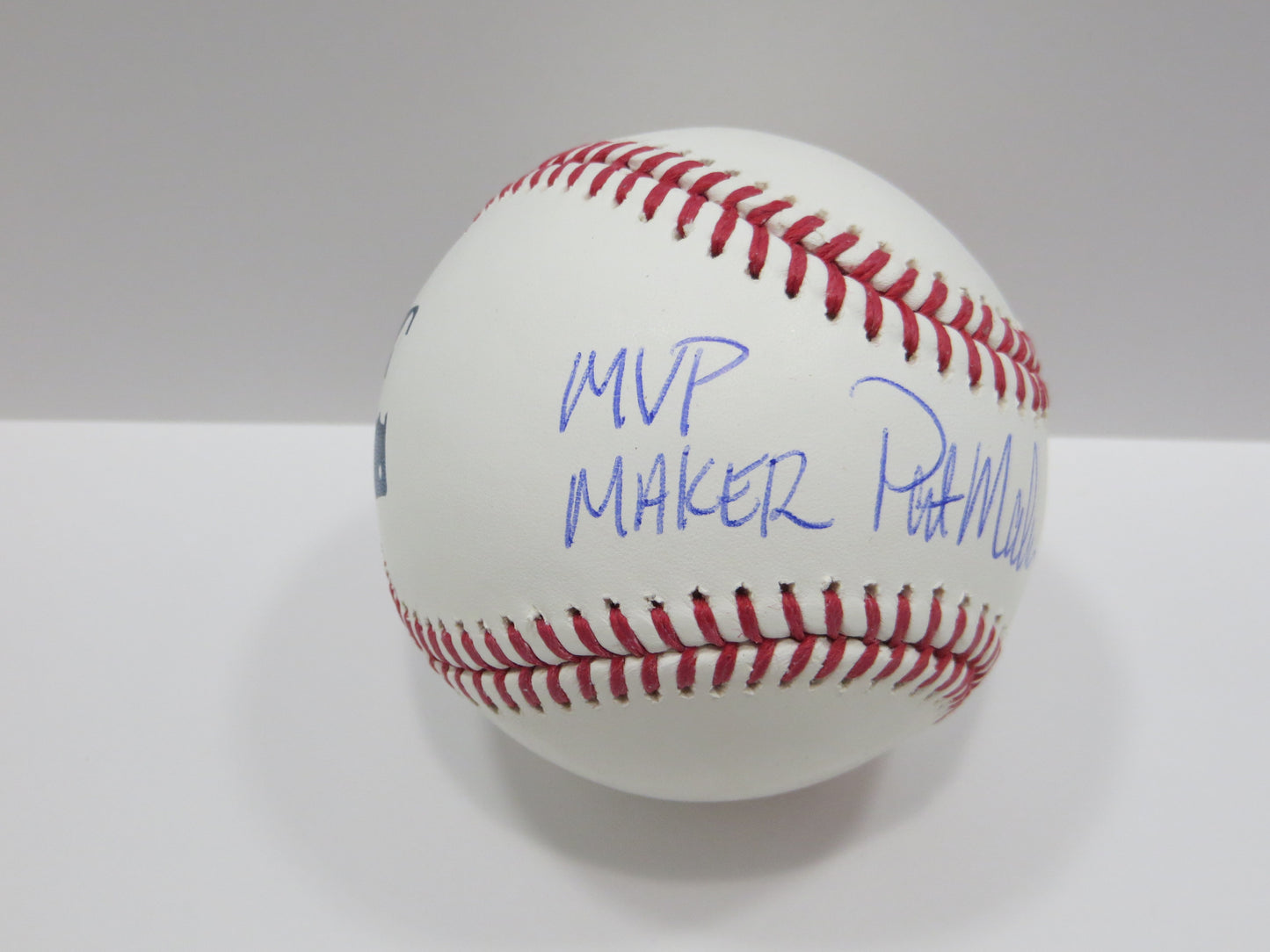 PAT PATRICK MAHOMES SR SIGNED OML BASEBALL Twins w/MVPMAKER THE REAL BAS