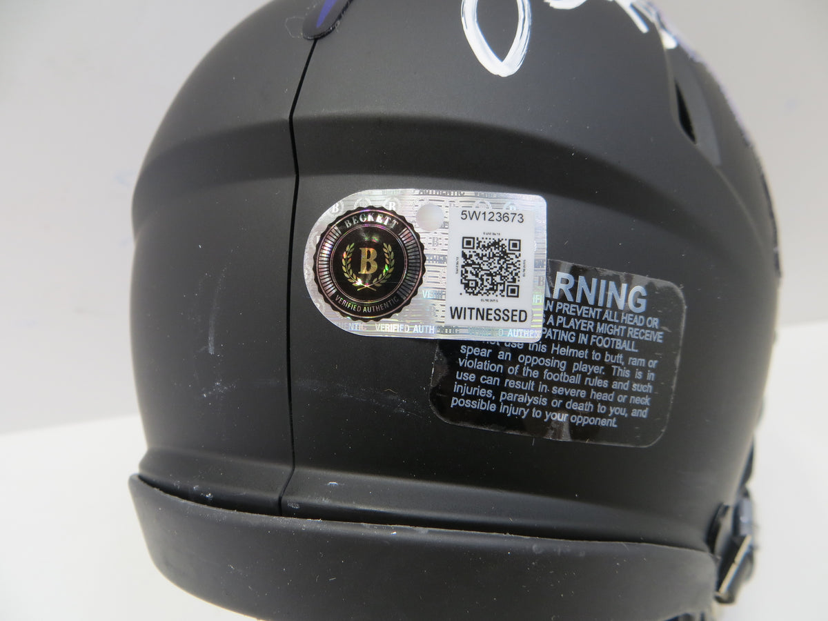 TREVONE BOYKIN TCU HORNED FROGS SIGNED Black MINI HELMET BAS