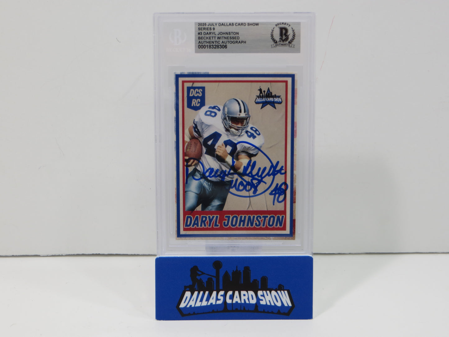 2025 Dallas Card Show Series 9 DARYL JOHNSTON SIGNED Dallas Cowboys BGS